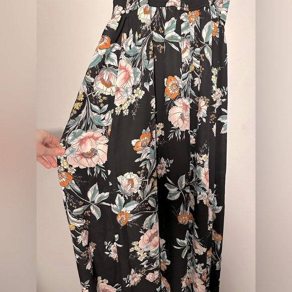 Floral Short Romper with Open Maxi Dress in Navy - Picture 6 of 7